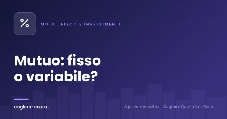 Coppia in banca valuta un mutuo a tasso fisso o variabile per comprare casa a Cagliari